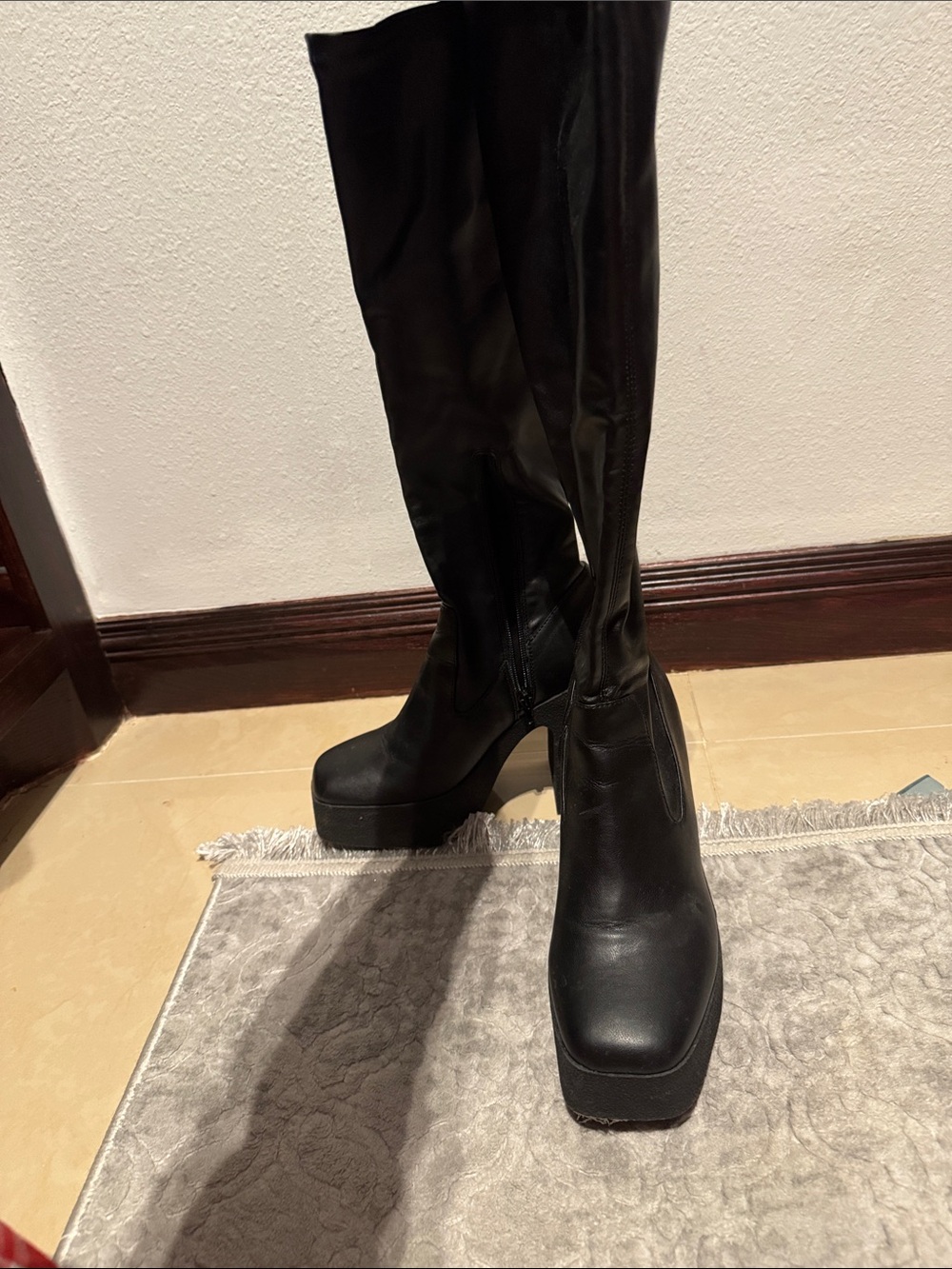 Abound Black Over-the-Knee Platform Boots